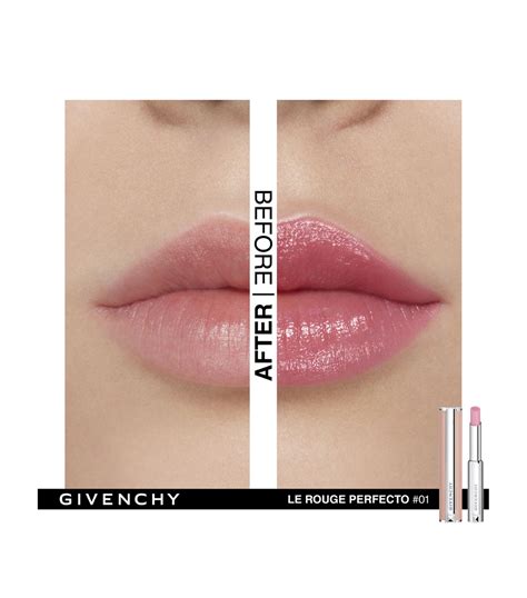 givenchy le rouge perfecto pink irresistible|Givenchy perfume lip balm.